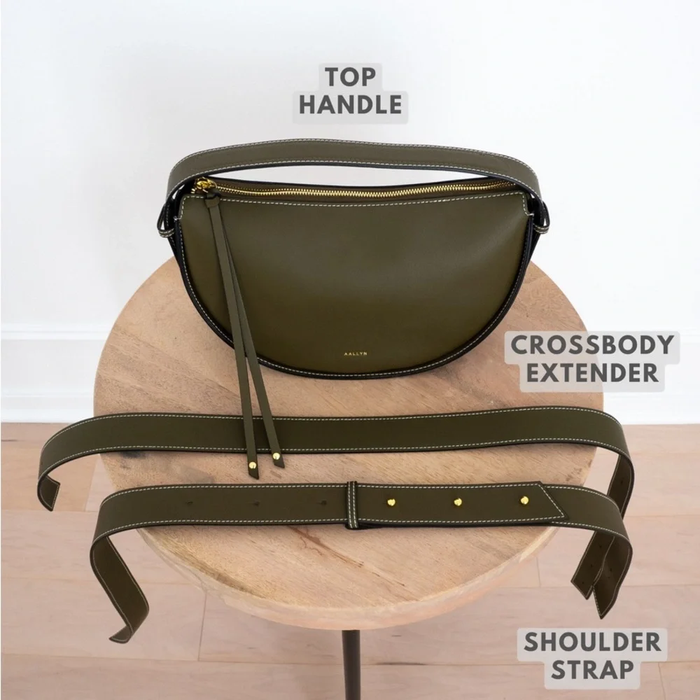 ELARA CONVERTIBLE BAG —Olive Green. - Picture 5 of 14